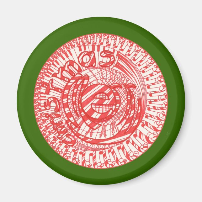 Íman Magnetos de balas de Natal felizes (Frente)