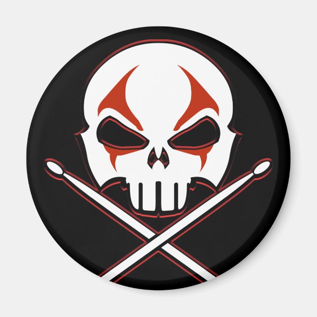 Íman Magnetos de Drummer de Rock & Roll Metal Pesado (Frente)