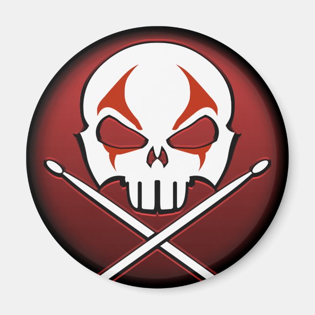 Íman Magnetos de Drummer de Rock & Roll Metal Pesado (Frente)