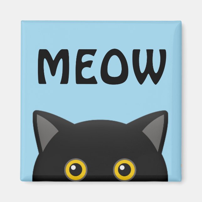 ÍMAN MAGNETOS DE EMERGÊNCIA DE GATO PRETO (Frente)