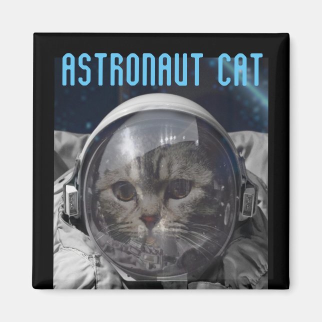 ÍMAN MAGNETOS DE ESPAÇO DE GATO ASTRONAUTA (Frente)
