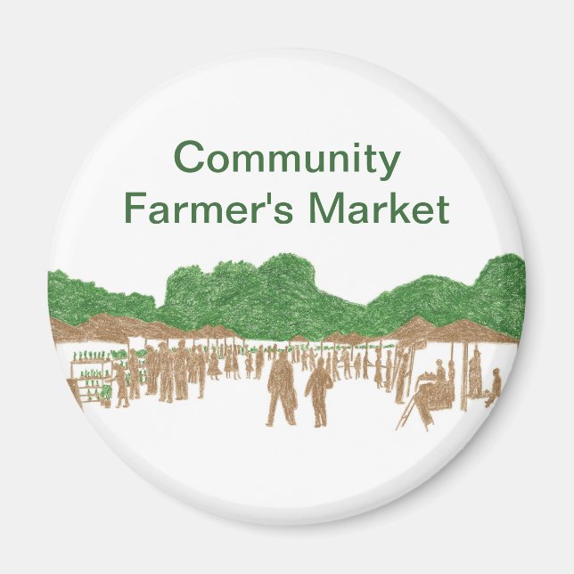 Íman Magnetos de mercado dos agricultores comunitários (Frente)