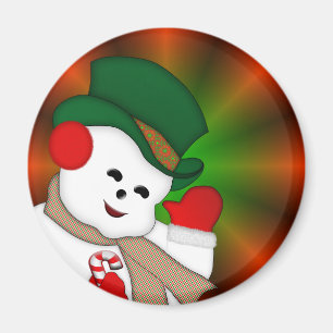 Íman Magnetos de Natal Colorido Snowman