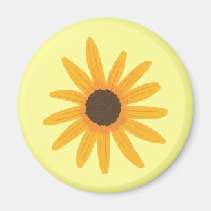 Íman Magnetos de pintura de girassol amarelo