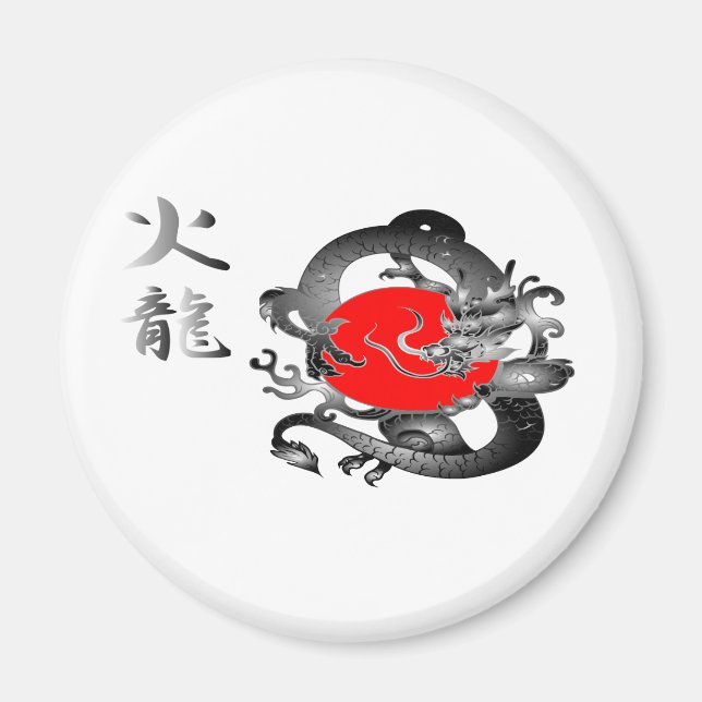 Íman Magnetos do Dragão de Bombeiros do Japão (Frente)