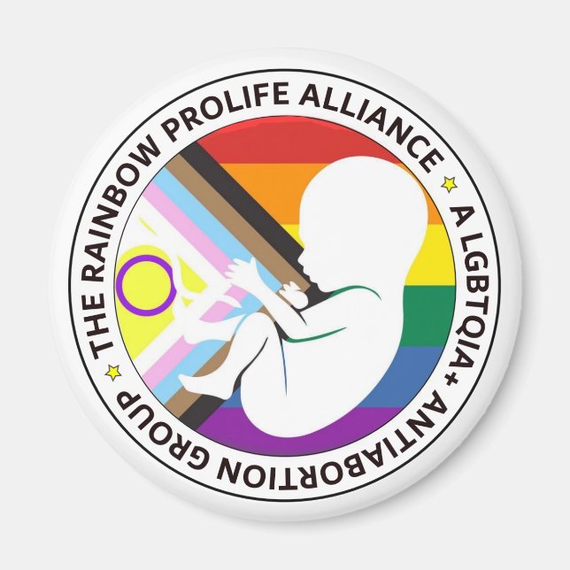 Íman Magnetos do Rainbow Pro Life Alliance (Frente)