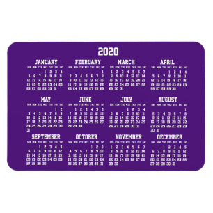 Íman Magnetos Flexíveis Grandes do Calendário Roxo 20