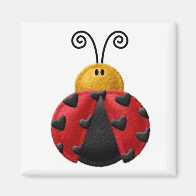 Íman Magnetos para cadeado LADYBUGS, refrigerador (Frente)