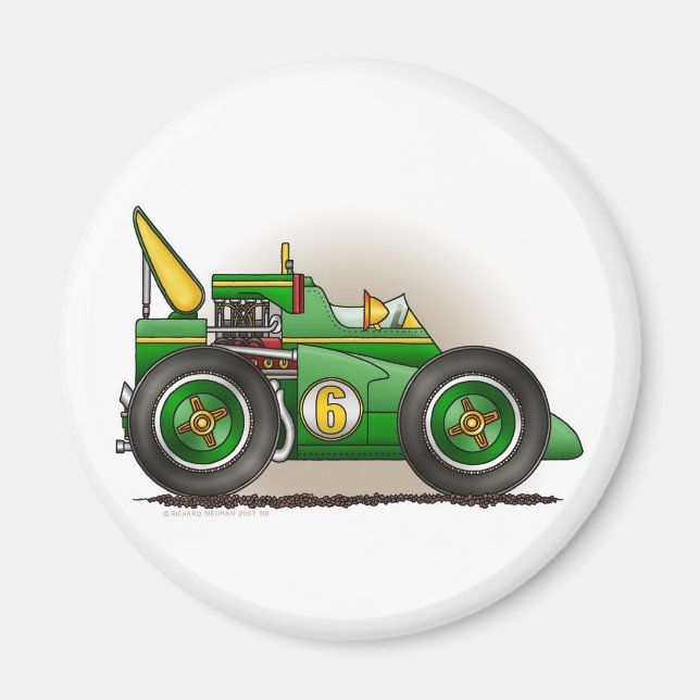 Íman Magnetos para carros de corrida verde (Frente)