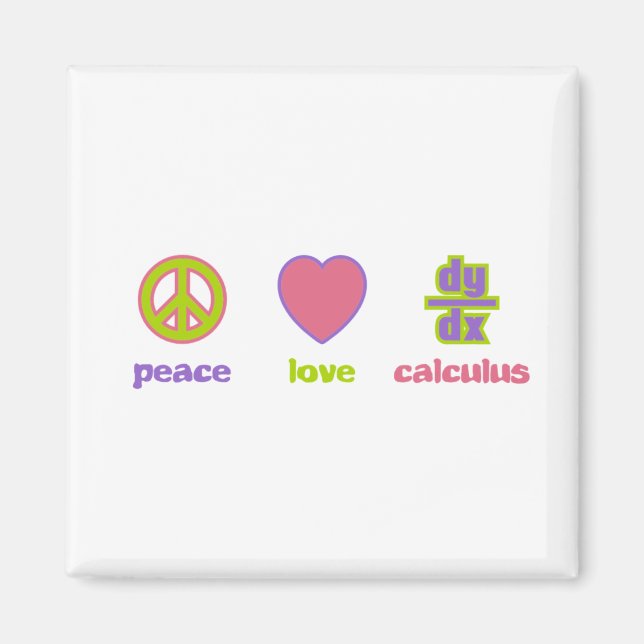 Íman Magnetos para paz, amor e cálculo (Frente)
