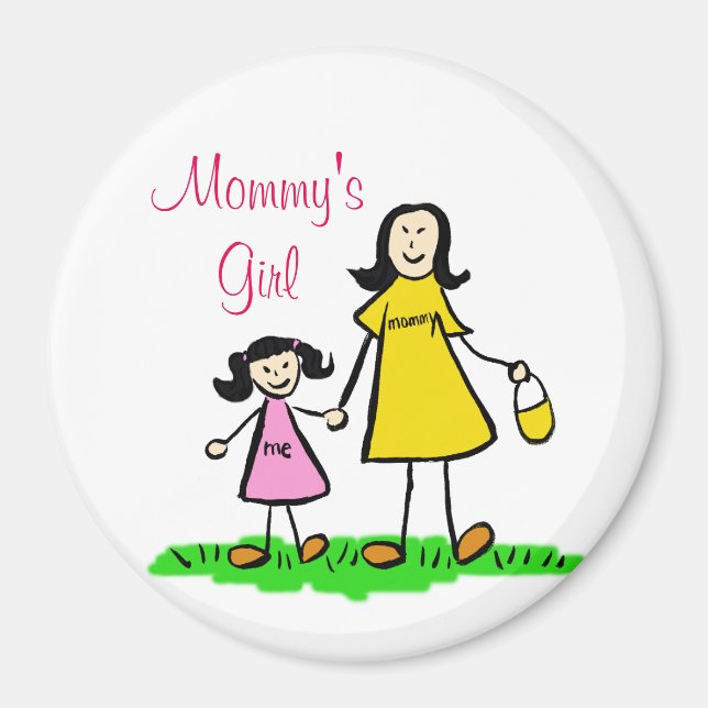 Íman Magnetos Personalizados De Arte Familiar Da mamãe (Frente)