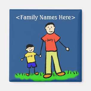 Íman Magnetos Personalizados de Personalidade e Filho
