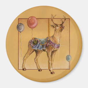 Íman Magnets - Carousel Reindeer ou Elk