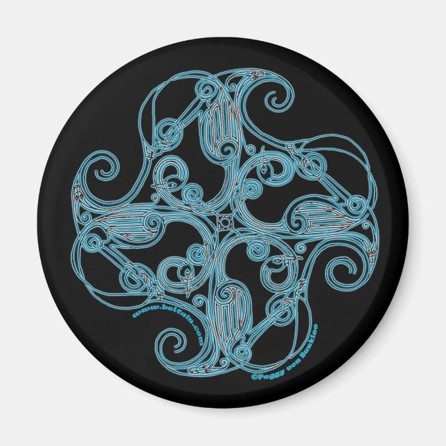 Íman Magnets Celtic Magnets Zoomorfo Crane Design nº 1 (Frente)