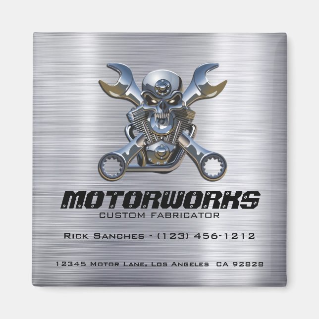 Íman Magnets comerciais personalizadas (crânio e chave  (Frente)