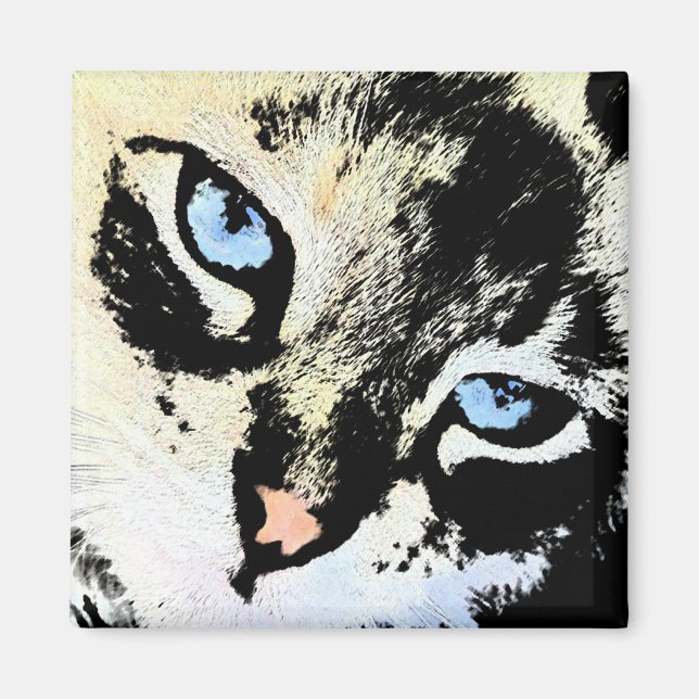 Íman Magnets de Gato de Tinta (Frente)