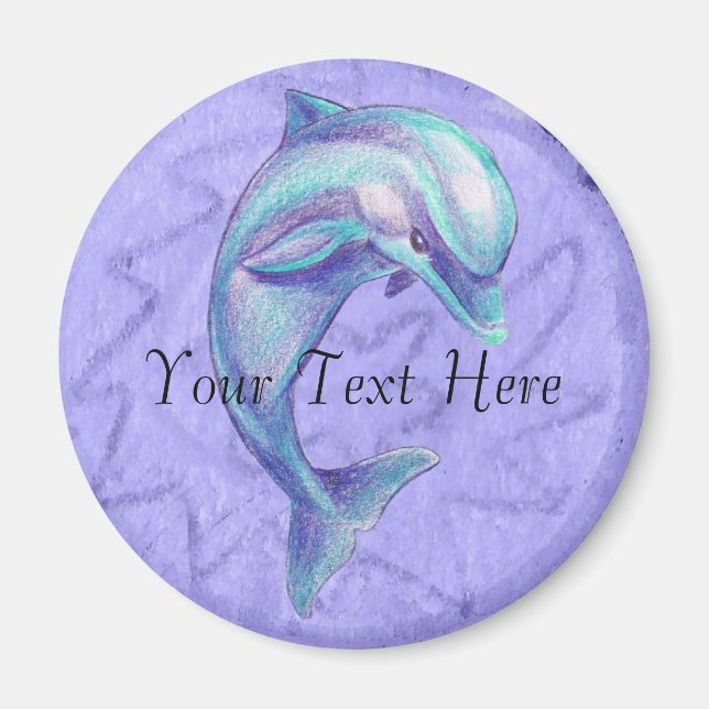 Íman Magnets de Golfinho Azul (Frente)