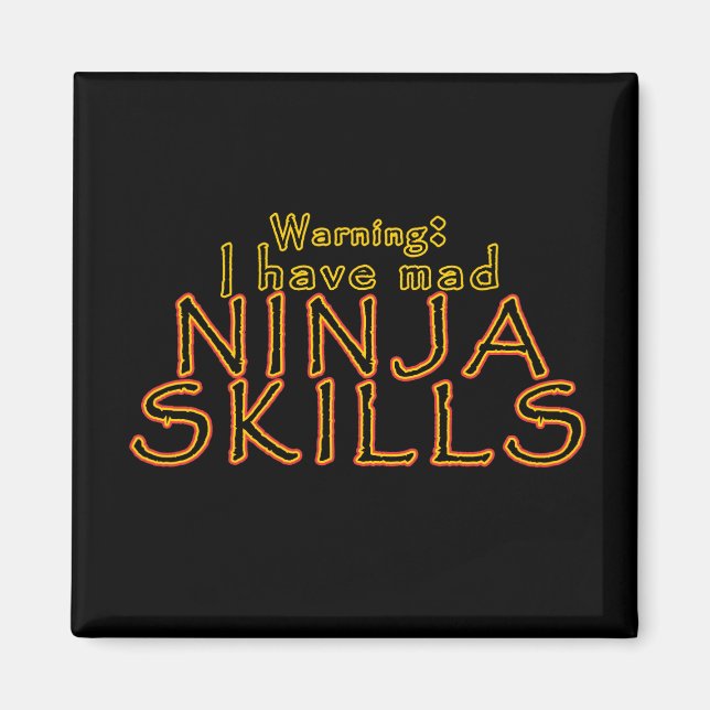 Íman Magnets de Piada Ninja engraçado (Frente)