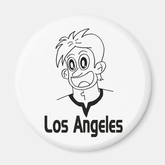 Íman Magnets do Los Angeles Boy (Black Line) (Frente)