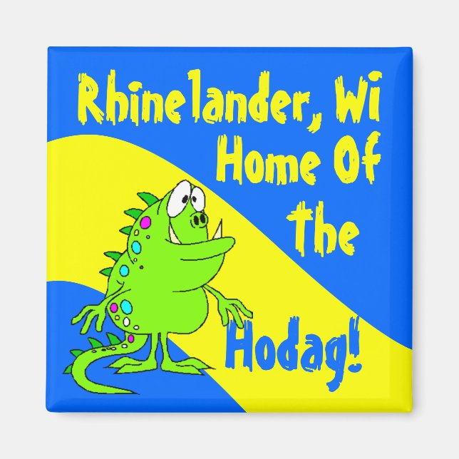 Íman Magnets souvenir Rhinelander Hodags Hodags WI wisc (Frente)