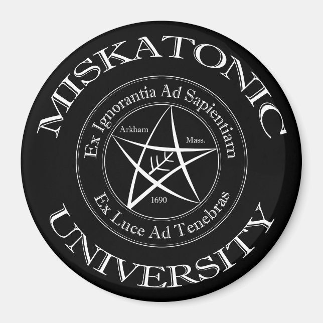 Íman Magnets Universitárias Miskatónicas (Frente)