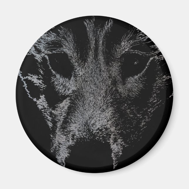 Íman MagnetSled Dog Wolf Magnet / Gift rouco Fridge (Frente)