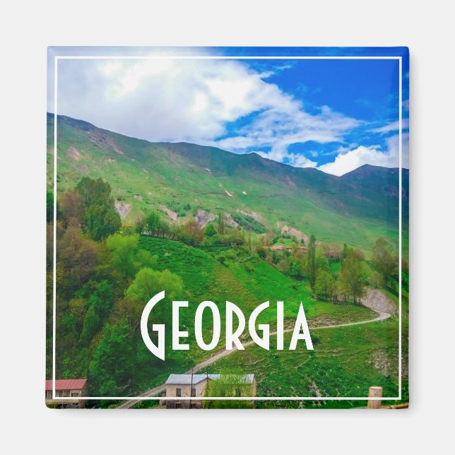 Íman Magnífico Georgia Causa Montanhas (Frente)
