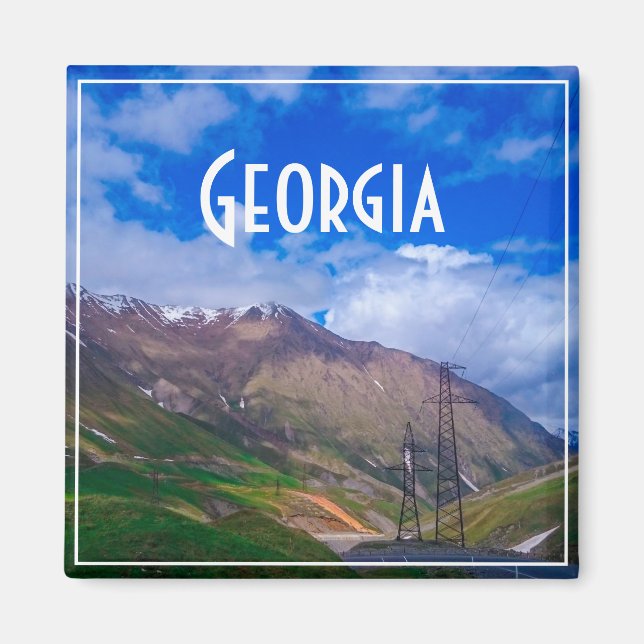 Íman Magnífico Georgia Causa Montanhas (Frente)