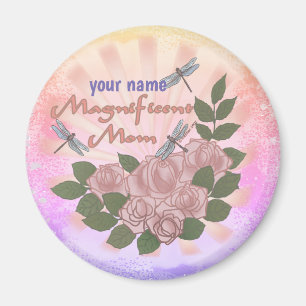 Íman Magnífico nome personalizado de Rosas da mãe
