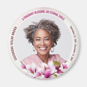 Íman Magnolia Rosa Foto Funeral