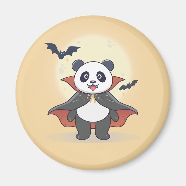 Íman Mago Panda Caprichoso com Chapéu Mágico (Frente)