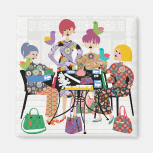 Íman Mah Jongg Birds Magnet