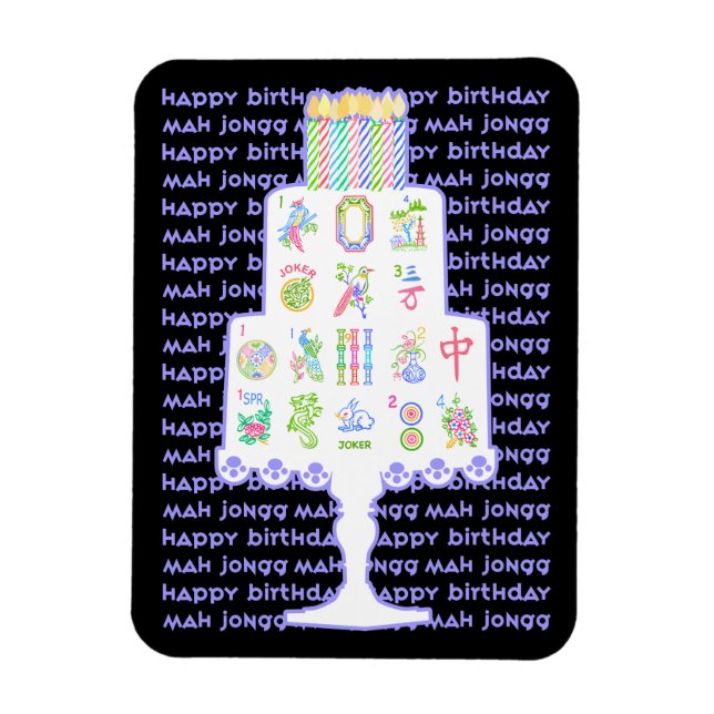 Íman Mah Jongg Cake Birthday (Vertical)