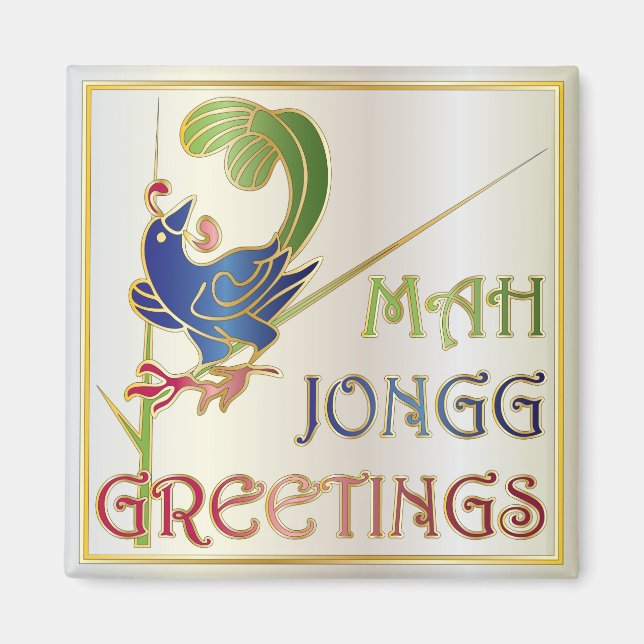 Íman Mah Jongg Christmas One Bam (Frente)