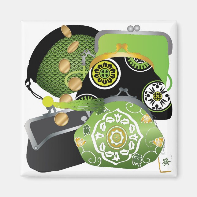Íman Mah Jongg Coin Purses Magnet (Frente)