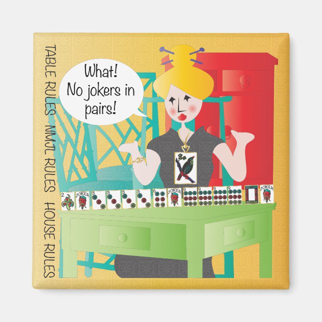 Íman Mah Jongg Diz Sem Jokers (Frente)