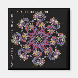 Íman Mah Jongg Dragon Year Magnet