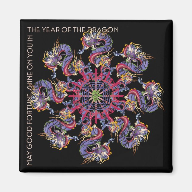 Íman Mah Jongg Dragon Year Magnet (Frente)