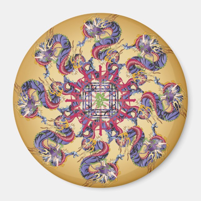 Íman Mah Jongg Dragon Year Magnet (Frente)