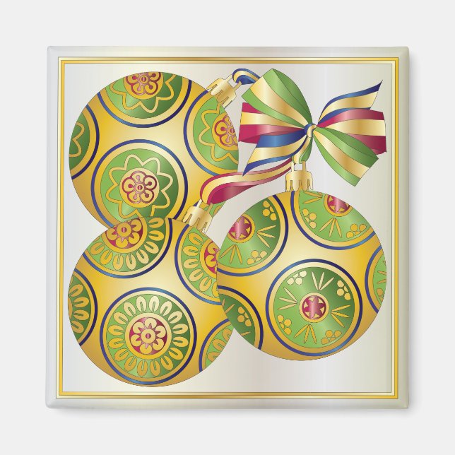 Íman Mah Jongg Enfeites de natal Magnet (Frente)