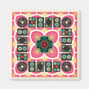 Íman Mah Jongg Fan 2025 Magnet