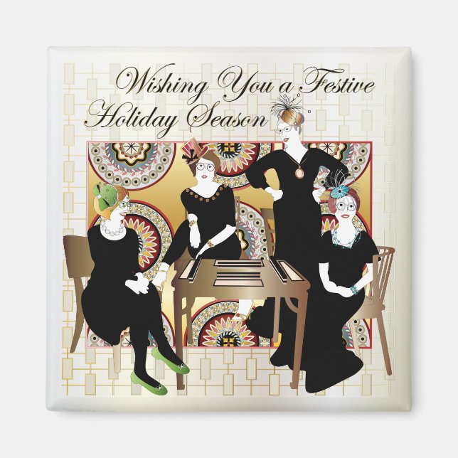 Íman Mah Jongg Festivo (Frente)