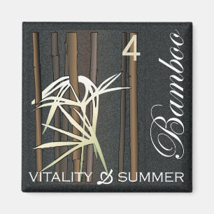 Íman Mah Jongg Flowers Bamboo Magnet