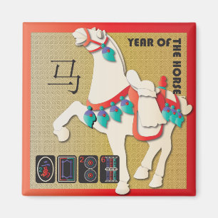 Íman Mah Jongg Horse Magnet