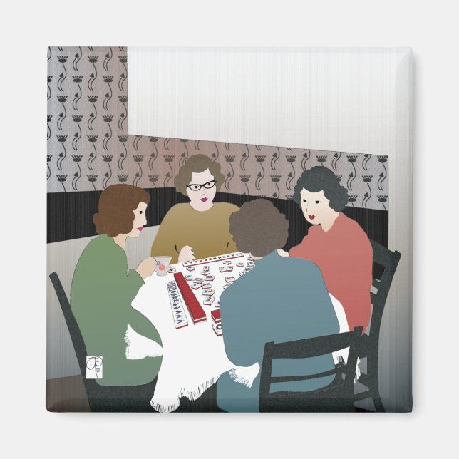 Íman Mah Jongg Retro Magnet (Frente)