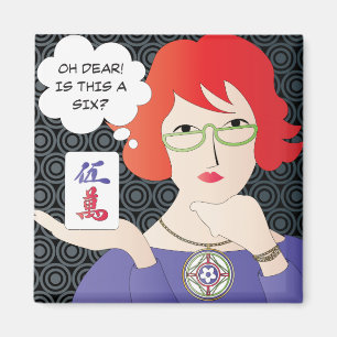 Íman Mah Jongg Sayings Cracks Magnet
