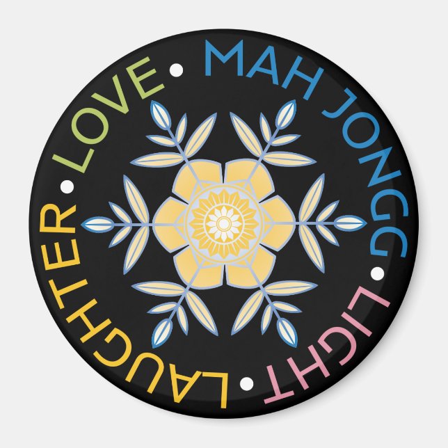 Íman Mah Jongg Snowflakes Magnet (Frente)