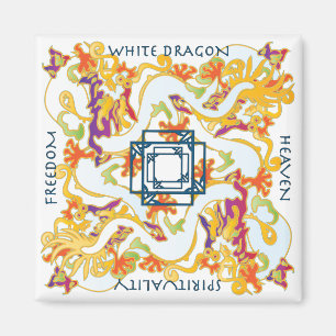 Íman Mah Jongg White Dragon Magnet