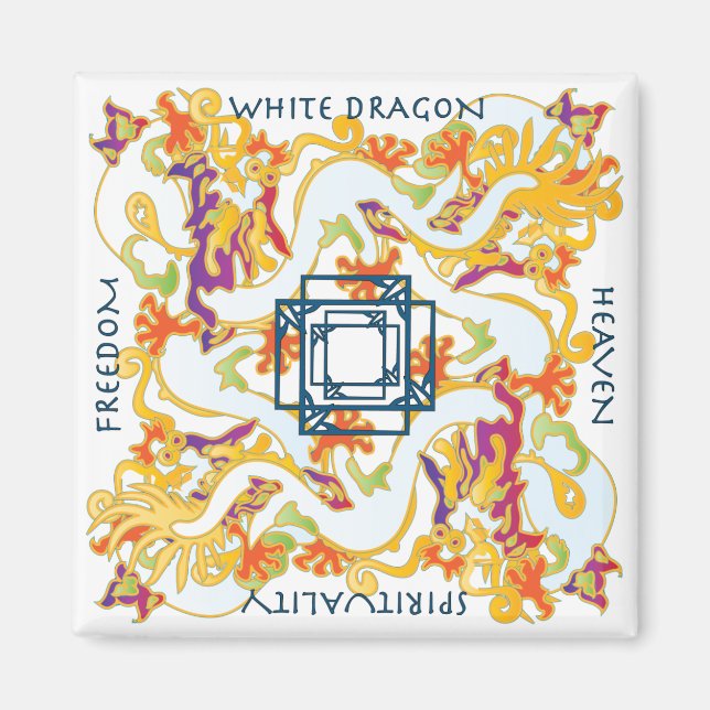 Íman Mah Jongg White Dragon Magnet (Frente)