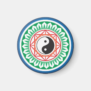 Íman Mah Jongg Yin Yang Um Ponto Magnet
